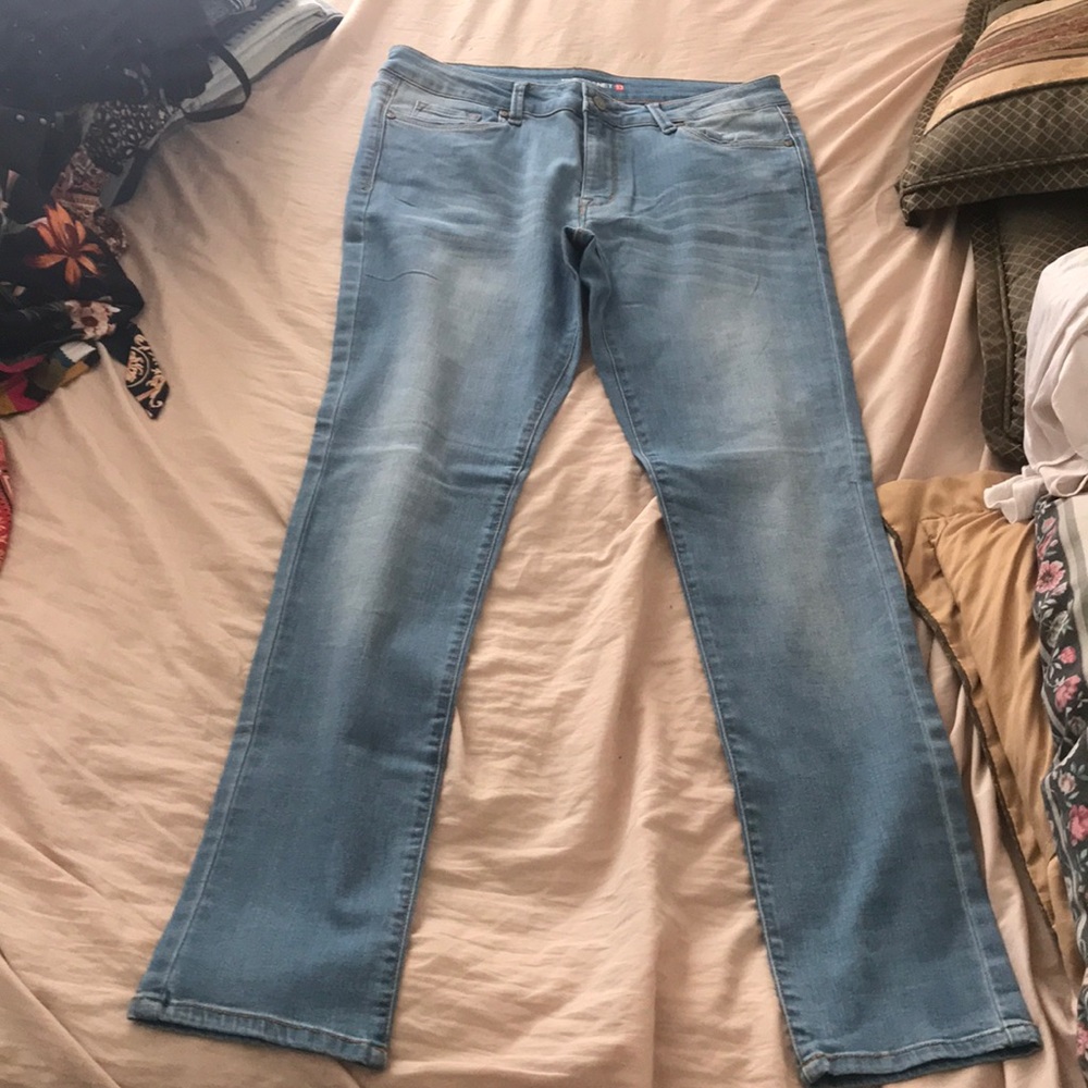 Light blue skinny jeans